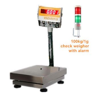 INCW3040-B601 60kg/1g Industry stainless steel digital platform Bench Scale With Alarm RS485 LED/LCD SS Display 220VAC