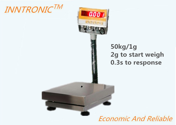 HPPS-B50-50kg 1G RS485 Stainless Steel Counting Industry Weight Scale IP68 platform bench scale 300x400mm